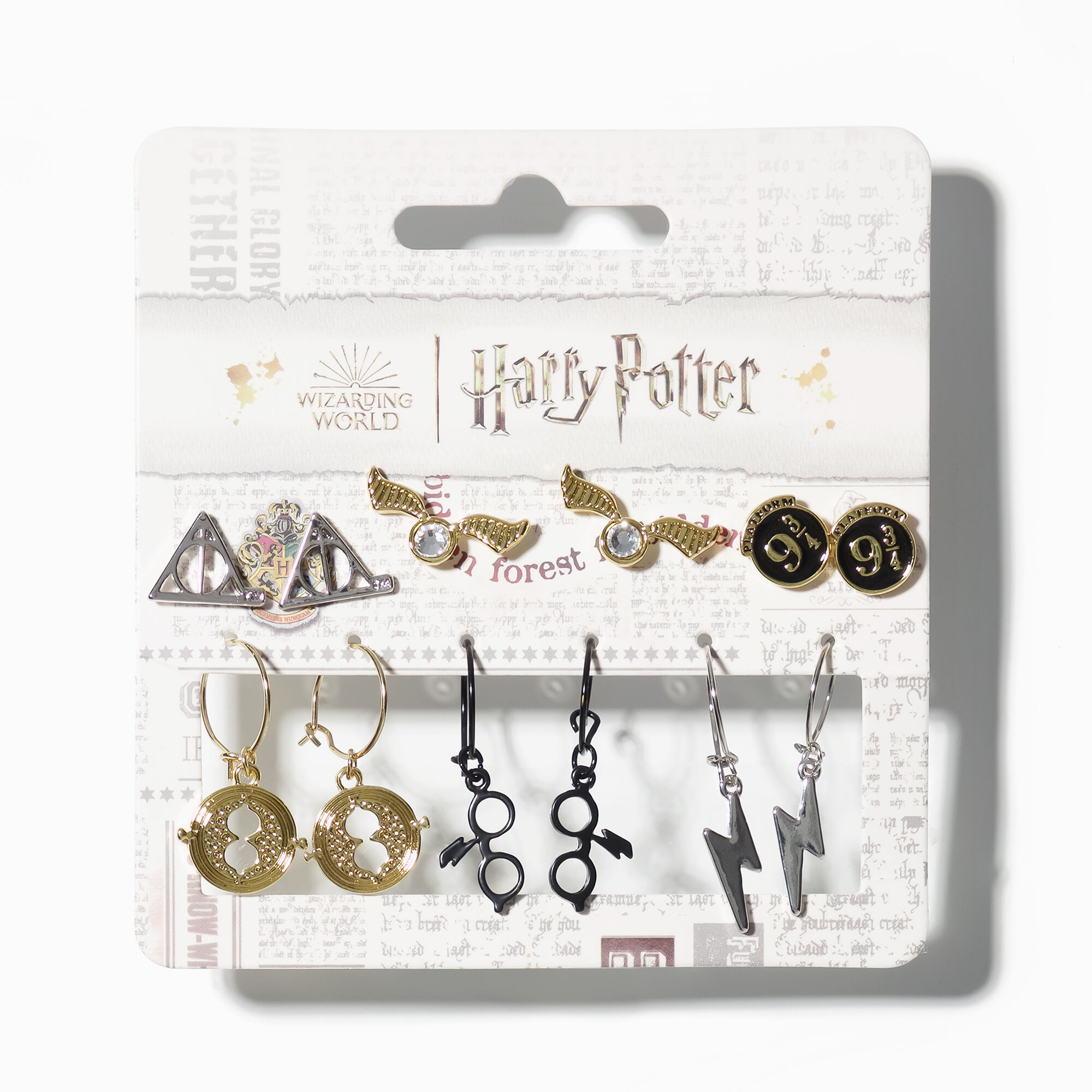Harry Potter Symbols Earrings 5 Pair Set, No Color, India | Ubuy
